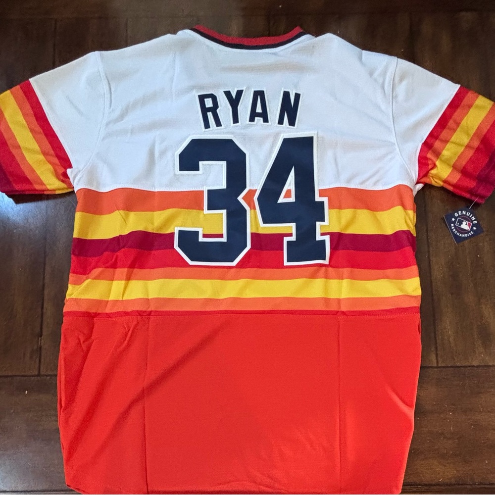 Nolan Ryan Houston Astros Throwback Nike Cooperstown Jersey Adult Size Large NWT - Picture 2 of 4